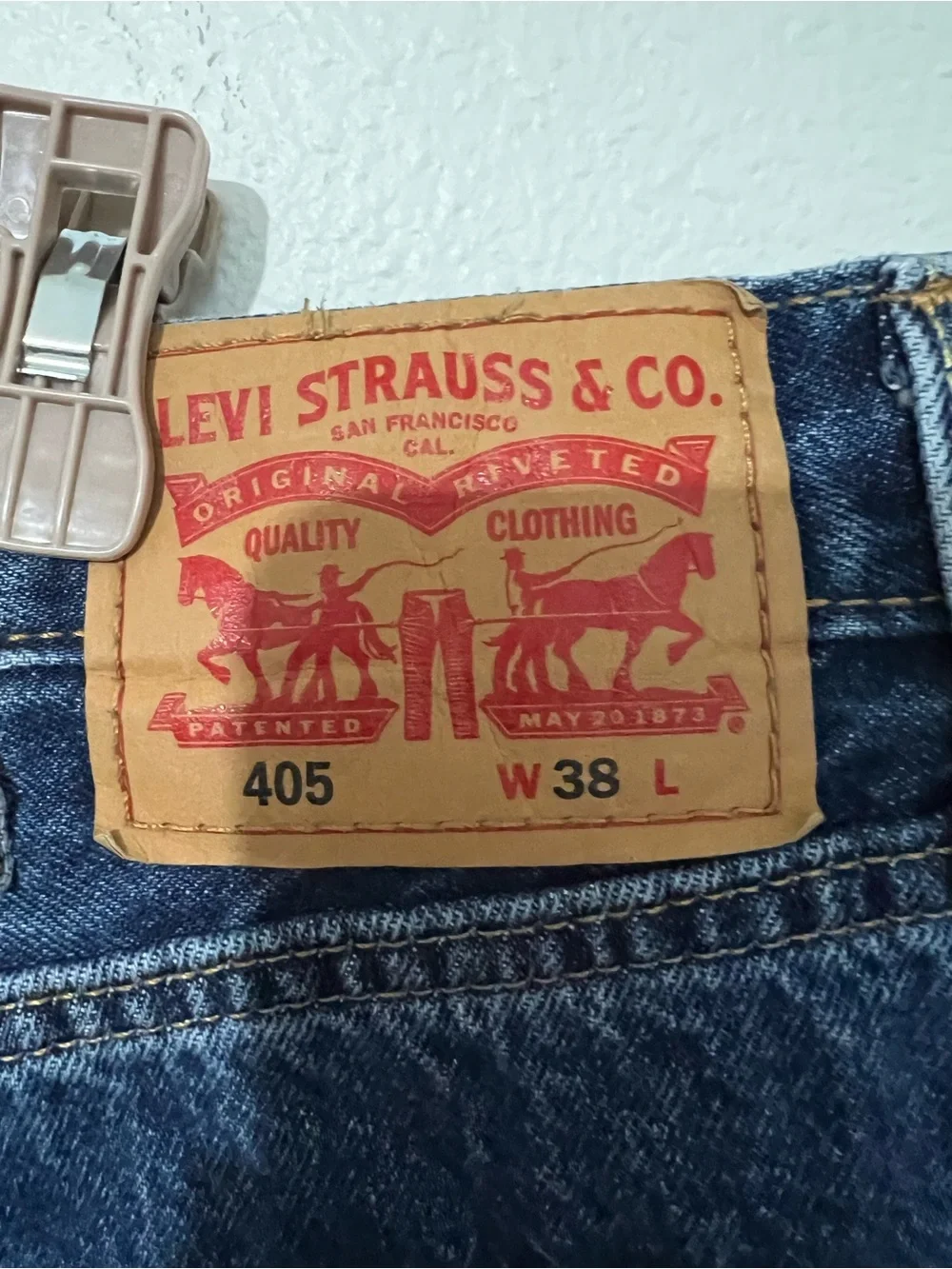 Levi's Women's 405 Rolled Hem Dark Blue Denim Shorts